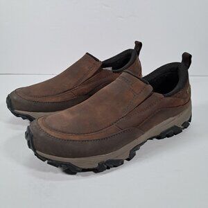 Merrell Coldpack Ice+ Moc Shoes Women 8.5 Brown Leather Slip On Sneakers J45524